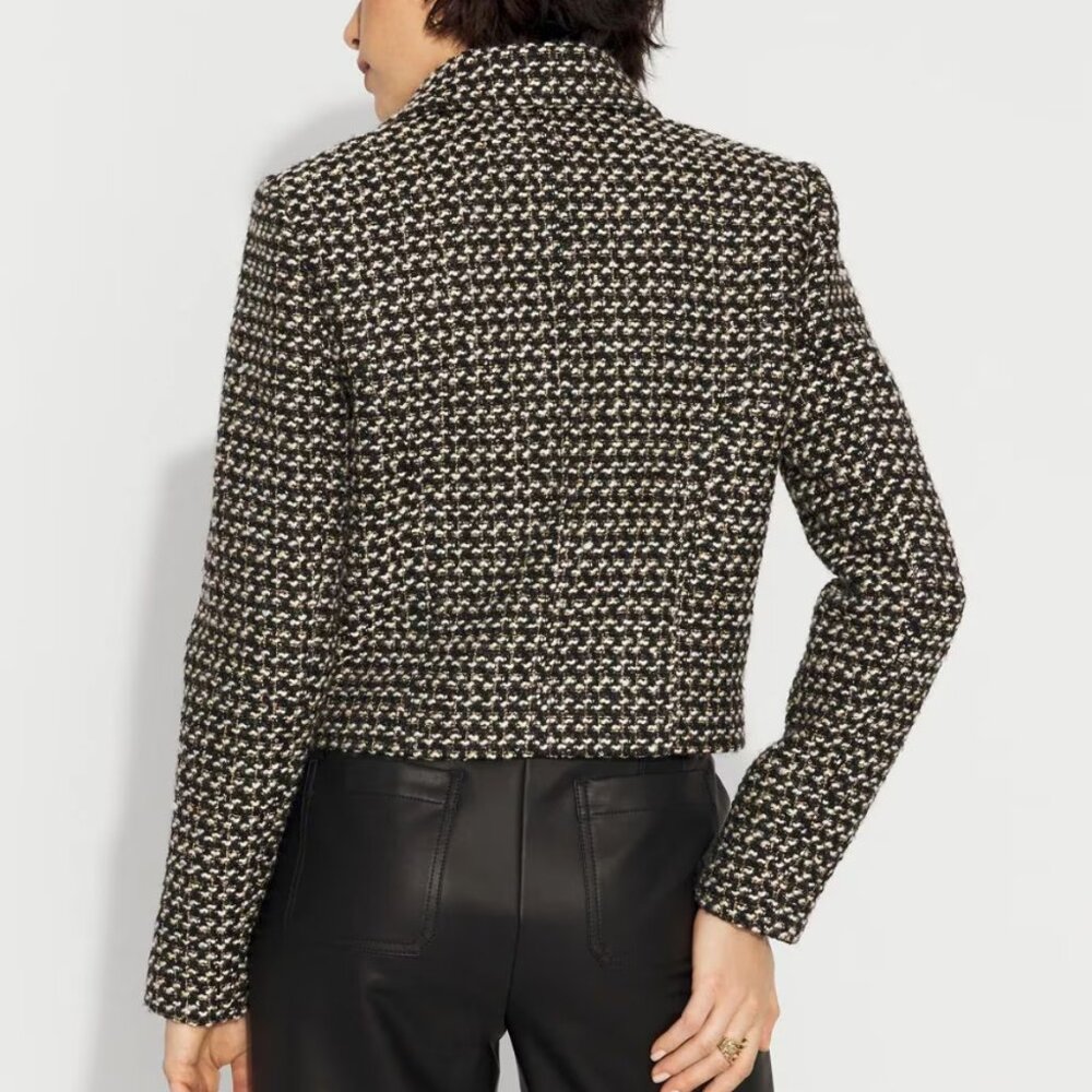 nwt $200 WHITE HOUSE BLACK MARKET tweed moto jacket 6 0 - Picture 3 of 3
